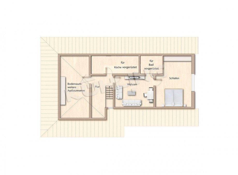 Grundriss DG - Abweichungen vorbehalten - Einfamilienhaus Essen (Oldenburg)