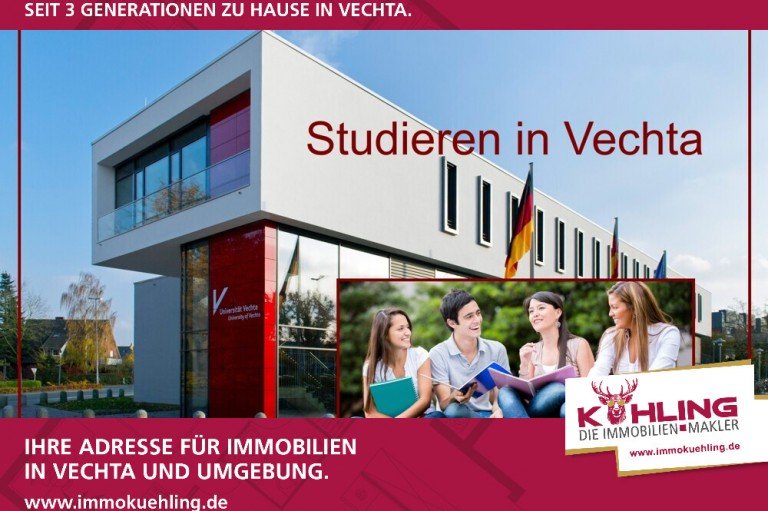 Vechta - Studentenstadt! Vechta Etagenwohnung m�blierte Zimmer in 3er M�dchen WG Neugr�ndung!