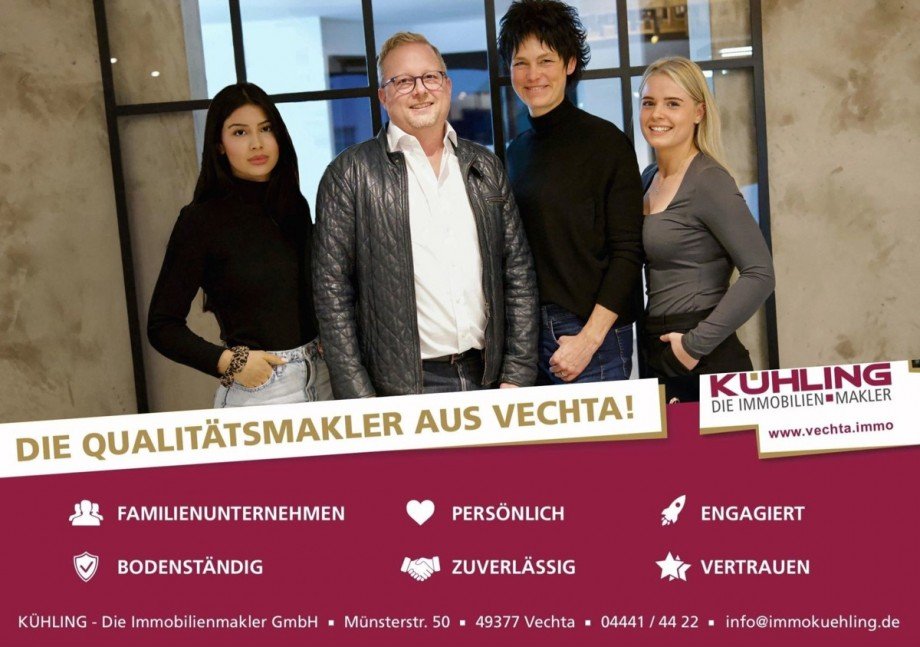 Teamfoto Rahmen Vermietung Etagenwohnung Vechta
