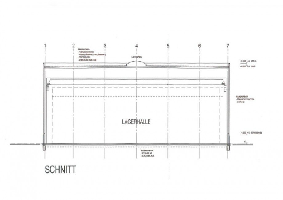 Schnitt Halle Bakum