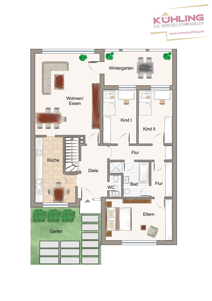 Grundriss EG - Abweichungen vorbehalten - Einfamilienhaus Vechta