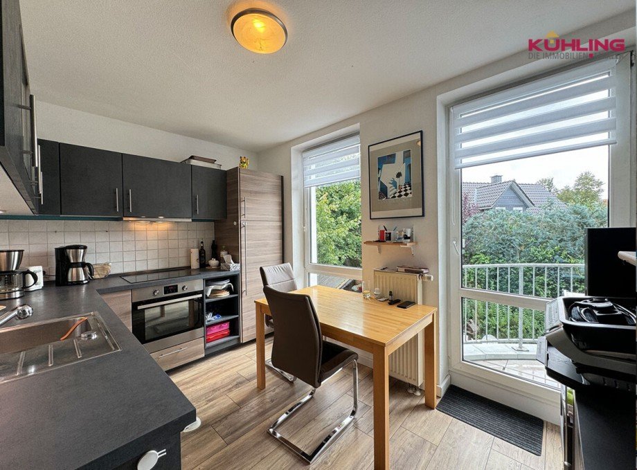K�che mit direktem Zugang zum Balkon Etagenwohnung Vechta