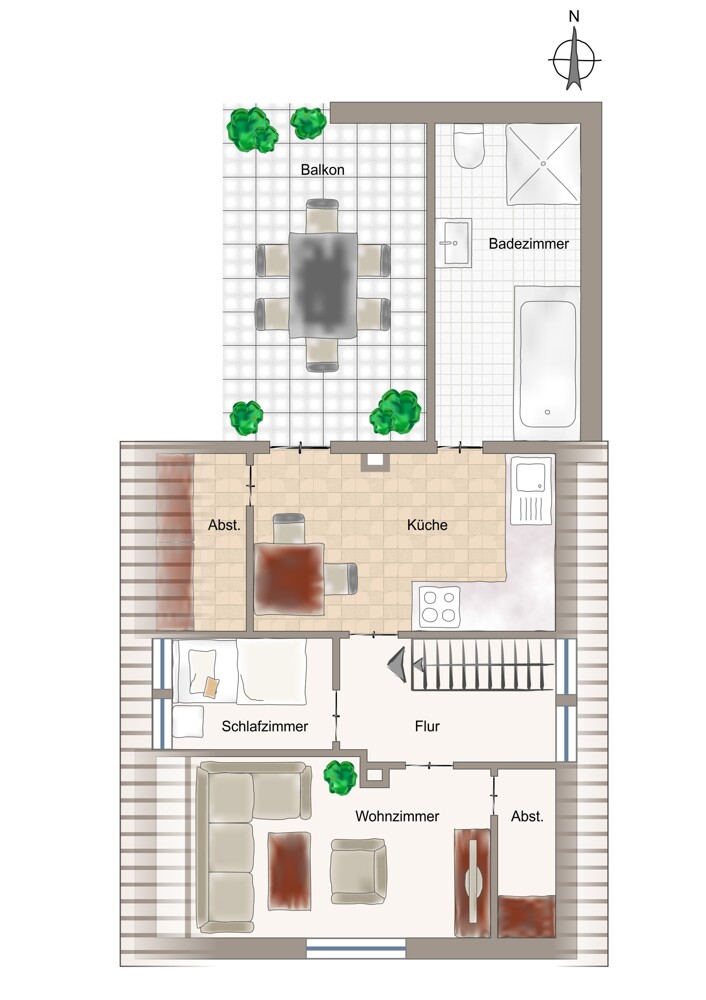 Grundriss Etagenwohnung Vechta