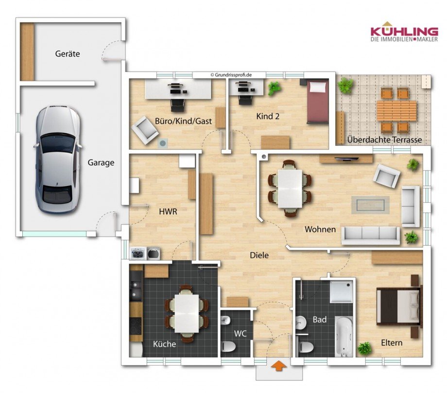 - Abweichungen vorbehalten - Bungalow Goldenstedt
