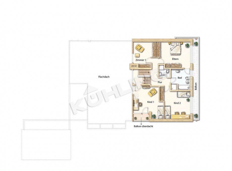 Obergeschoss - Abweichungen vorbehalten - Haus Diepholz
