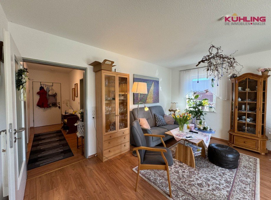 Wohnbereich mit Zugang zur K�che und zum Flur Etagenwohnung Ahlhorn