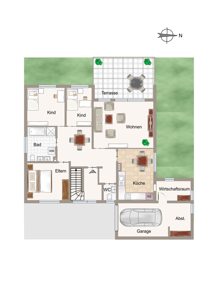 Grundriss Erdgeschosswohnung Vechta