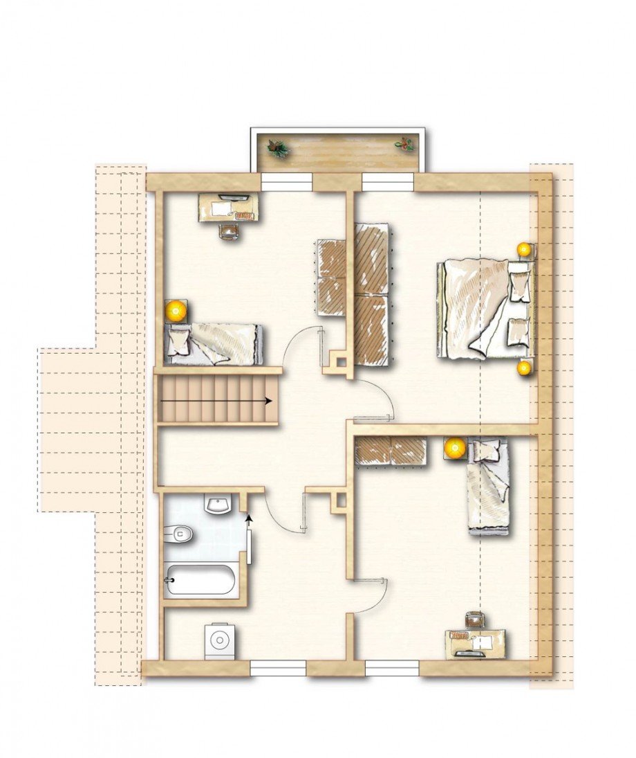 Grundriss OG - Abweichnungen vorbehalten - Einfamilienhaus Vechta