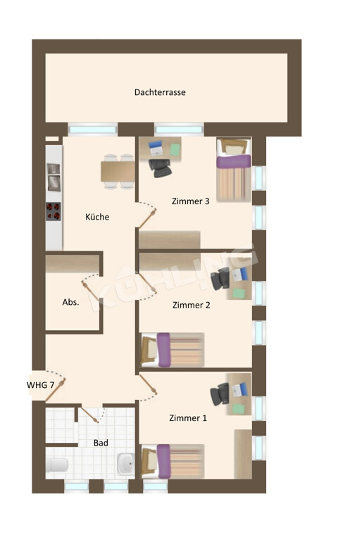 grundriss Penthouse M�nster 56 Dachgeschosswohnung Vechta