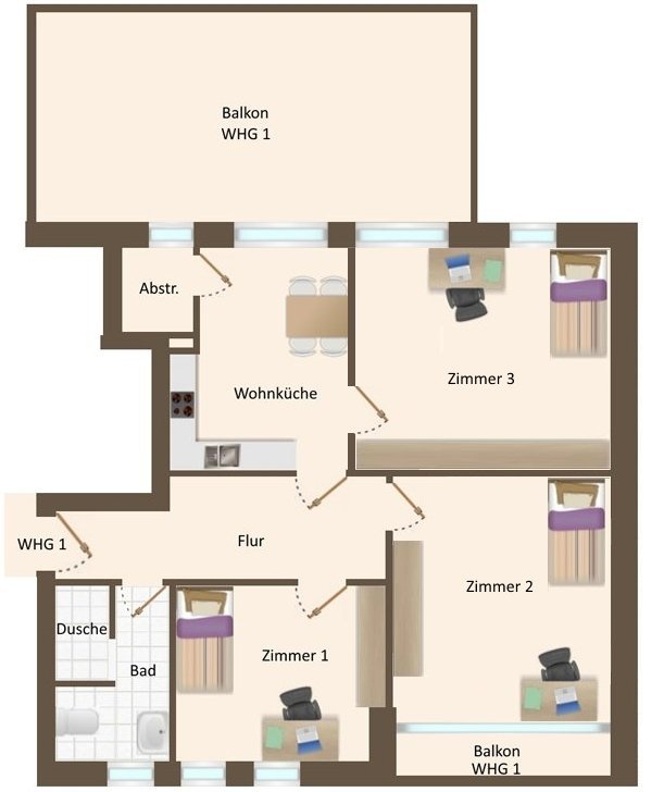 Grundriss Etagenwohnung Vechta