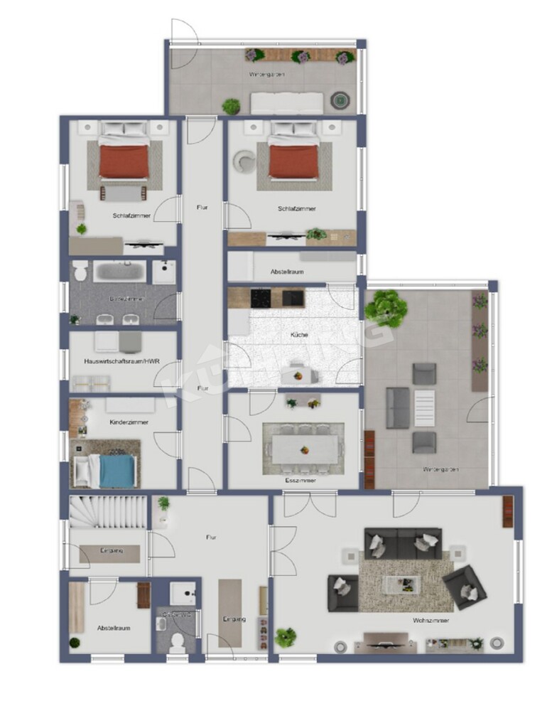 Grundriss EG - Abweichungen vorbehalten Zweifamilienhaus Rechterfeld