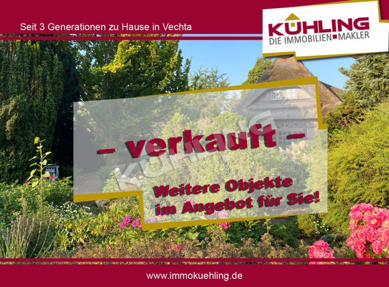  Ganderkesee Einfamilienhaus Liebhaberobjekt! - Reetgedecktes Fachwerkhaus mit idyllischem Naturgarten