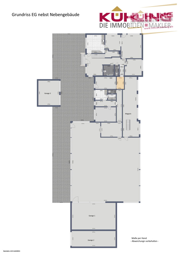 Grundriss EG nebst Au�enbereich Einfamilienhaus Goldenstedt