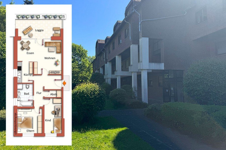 Kopie von Immo Grundriss Vorlage Etagenwohnung Vechta