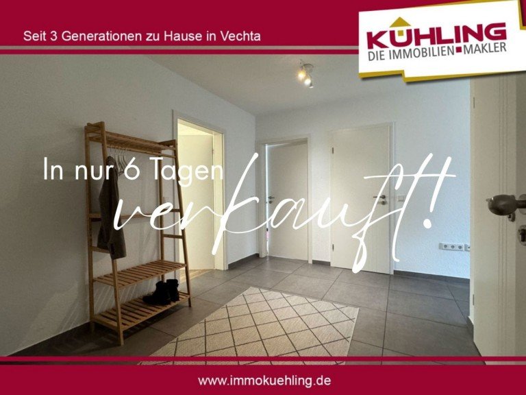  Vechta - Vechta, Stadt Etagenwohnung In K�rze Bezugsfrei! Kernsanierte 3-Zimmer-Wohnung vis-�-vis zur Uni!Provisionsfrei!