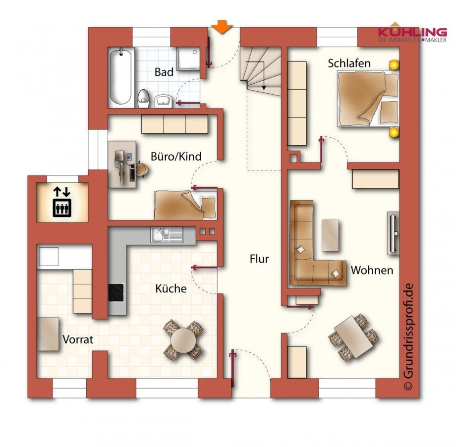 Grundriss EG - Abweichungen vorbehalten - Doppelhaush�lfte B�hren