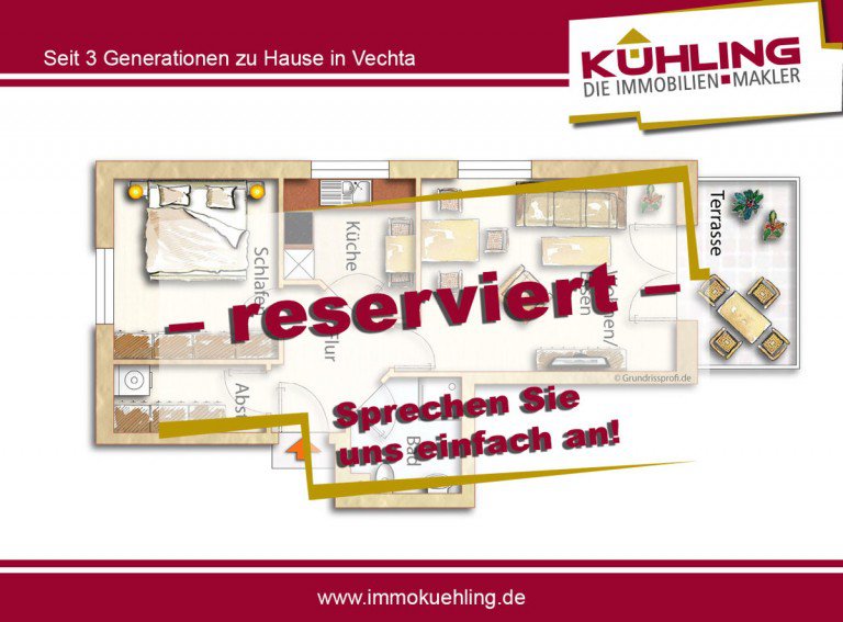  Lohne (Oldenburg) Erdgeschosswohnung Fast mittendrin!2-Zimmerwohnung in zentraler Lage