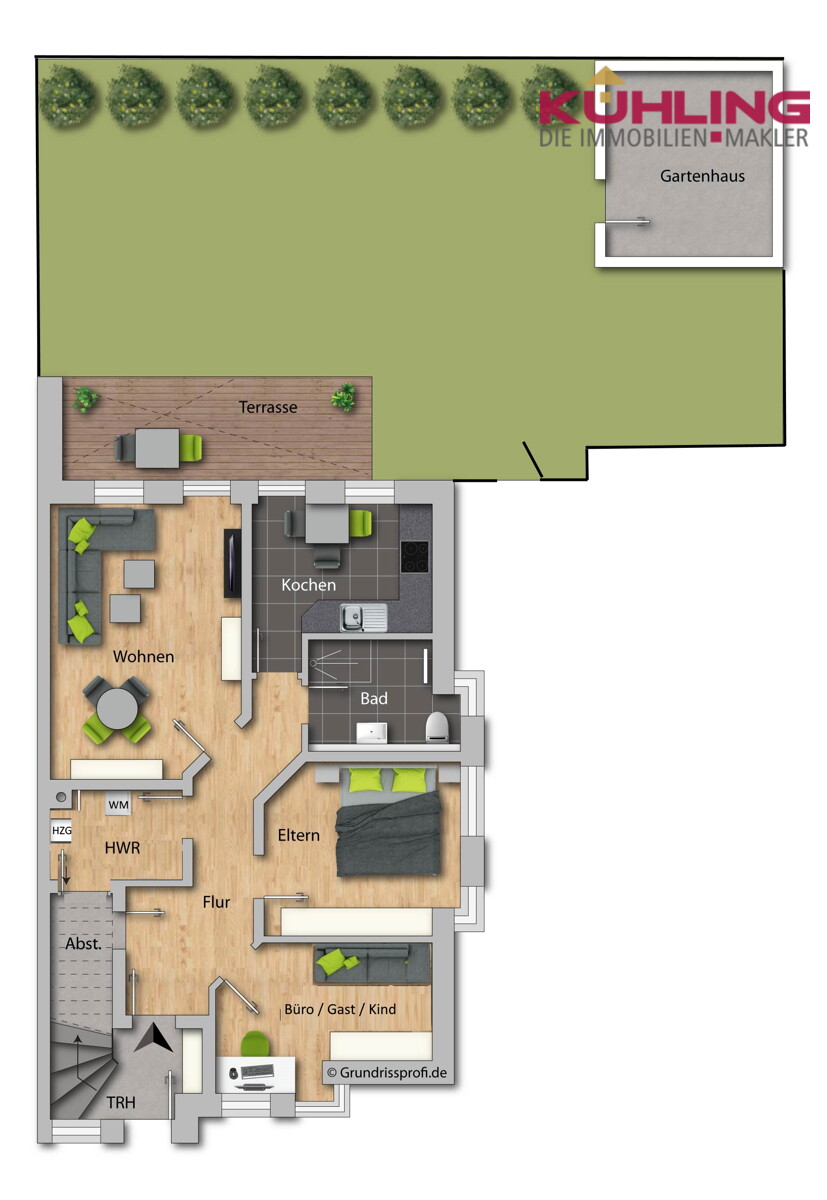Grundriss - Abweichungen vorbehalten - Etagenwohnung Vechta