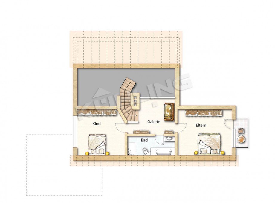 Grundriss-OG - Abweichungen vorbehalten - Einfamilienhaus Barnstorf