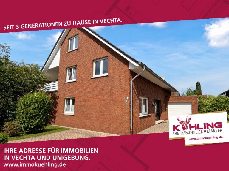 Au�enansicht Vechta Erdgeschosswohnung Gro�z�gige 4-Zimmer-Erdgeschosswohnung mit Garten, Terrasse & Garage in Vechta