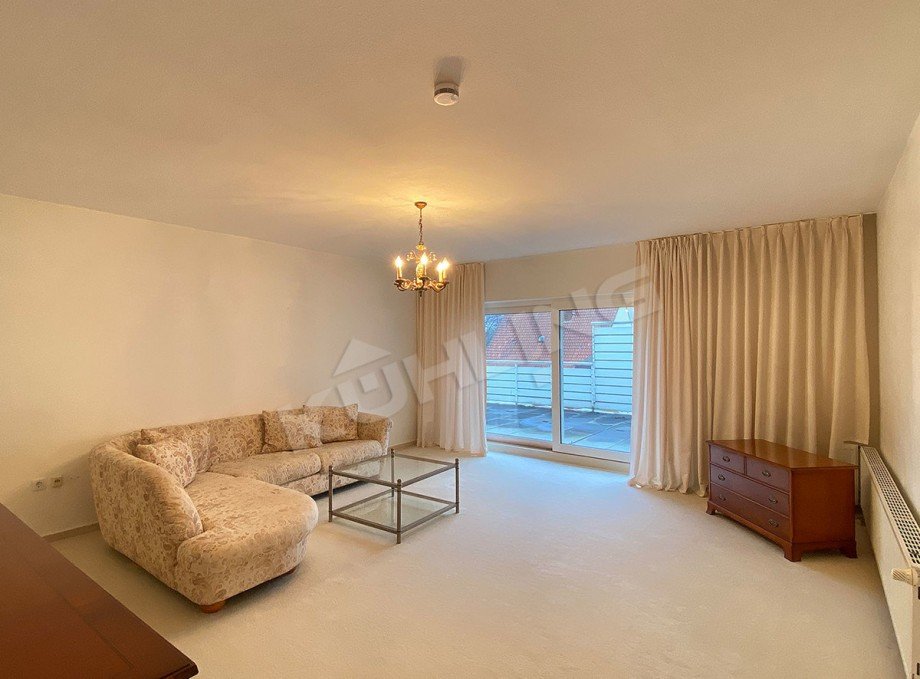 Wohnzimmer mit Zugang zur Dachterrasse Haus Diepholz