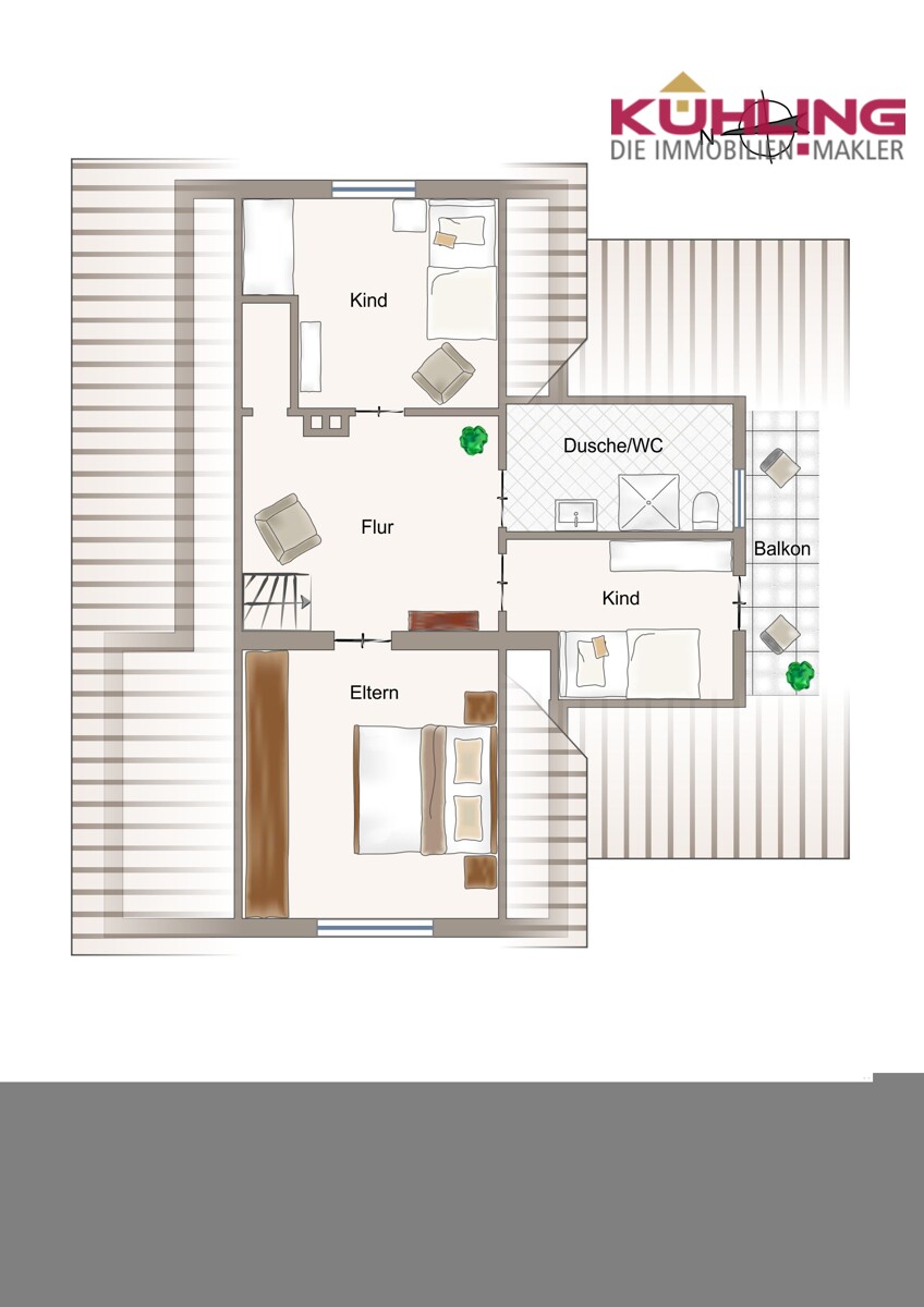 Grundriss Obergeschoss - Abweichungen vorbehalten - Einfamilienhaus Diepholz / Aschen