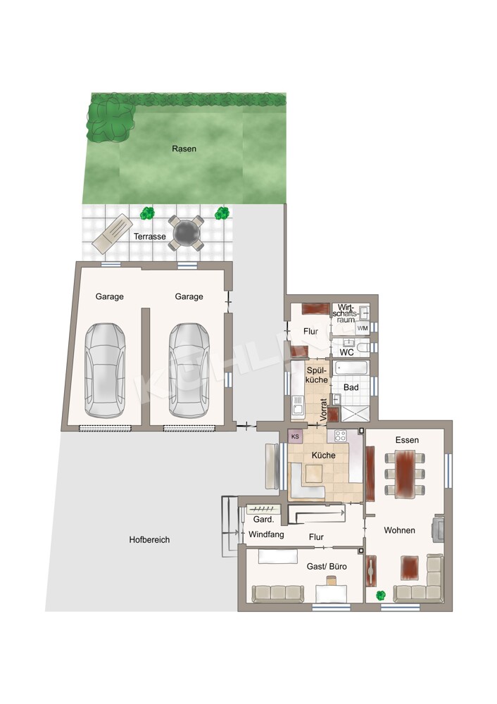 Grundriss EG - Abweichungen vorbehalten - Einfamilienhaus Lohne
