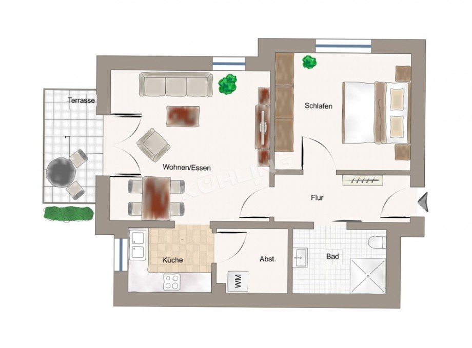 - Abweichungen vorbehalten - Erdgeschosswohnung Ahlhorn