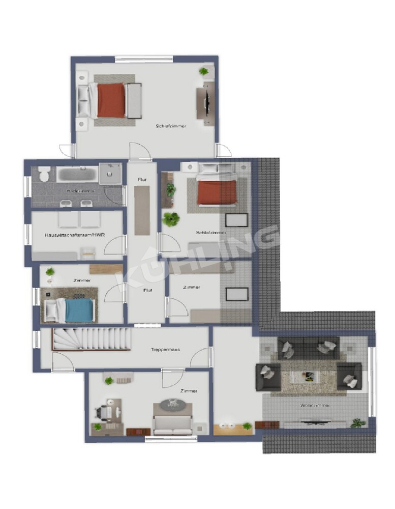 Grundriss OG - Abweichungen vorbehalten - Zweifamilienhaus Rechterfeld