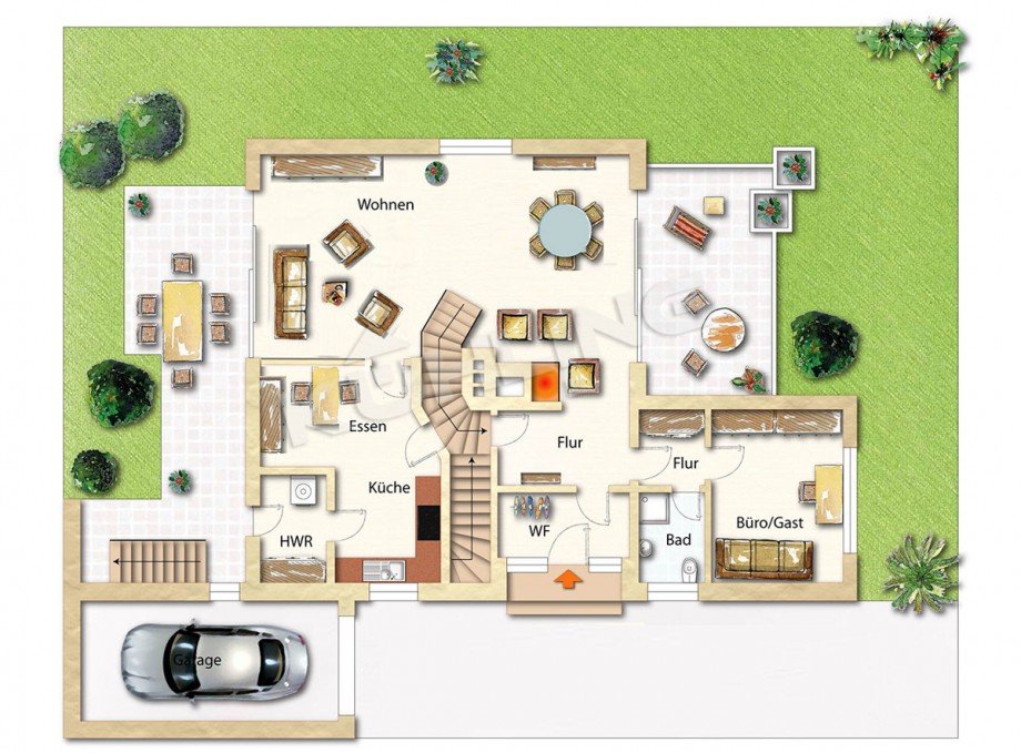 Grundriss-EG-Ist-Zustand Einfamilienhaus Barnstorf