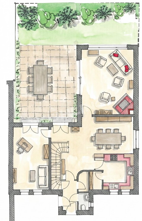 Grundriss EG - Abweichungen vorbehalten - Reihenmittelhaus Vechta