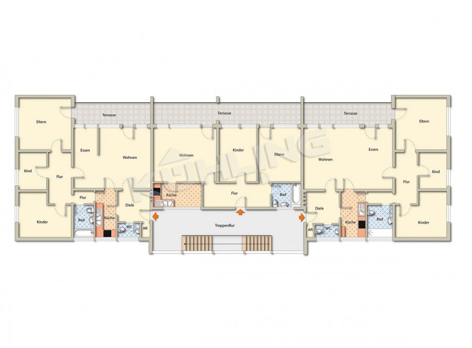Grundriss EG - Abweichungen vorbehalten - Mehrfamilienhaus Diepholz