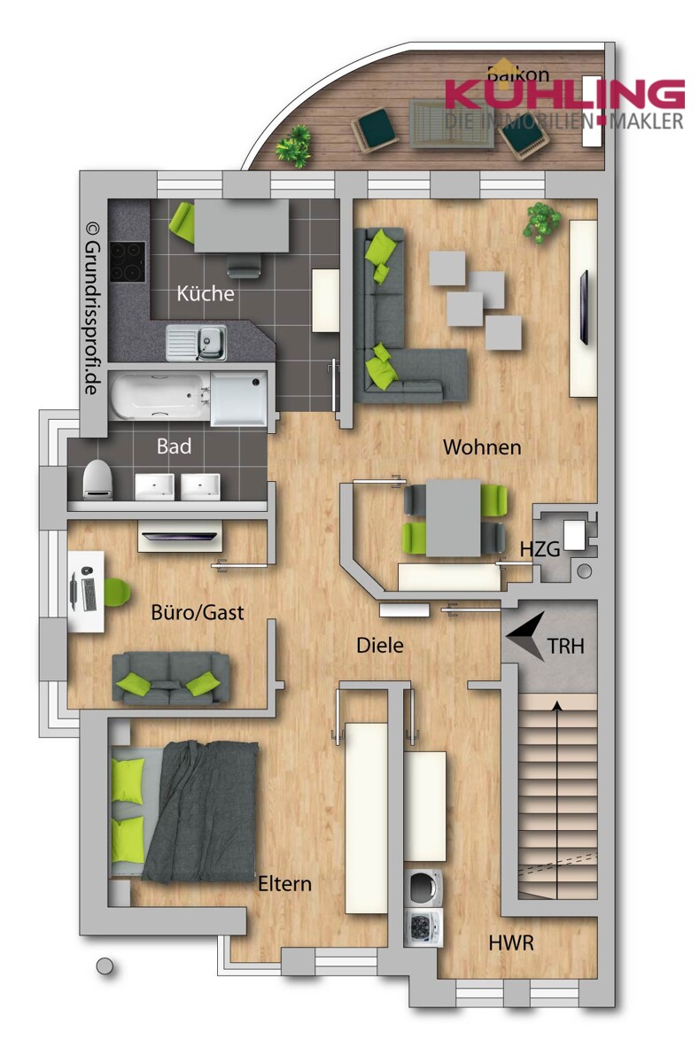 Abweichungen vorbehalten - Etagenwohnung Vechta