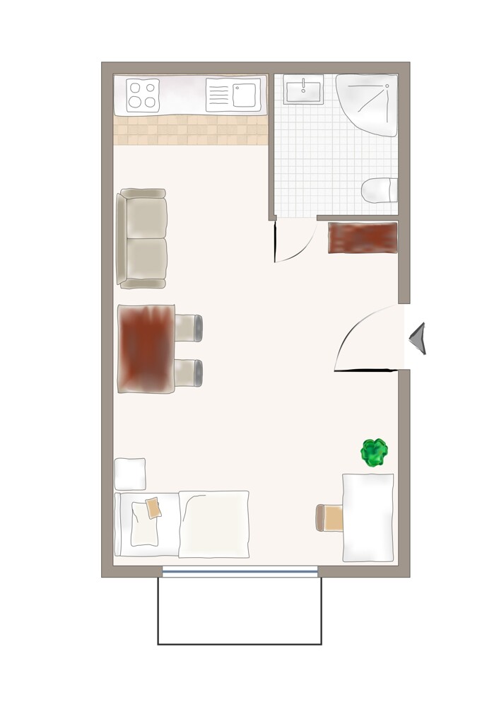 Grundriss Souterrainwohnung Vechta