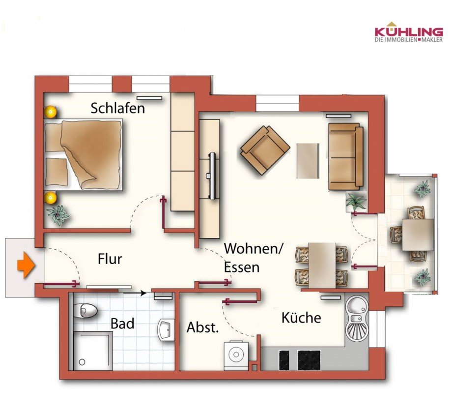 Abweichungen vorbehalten Etagenwohnung Ahlhorn