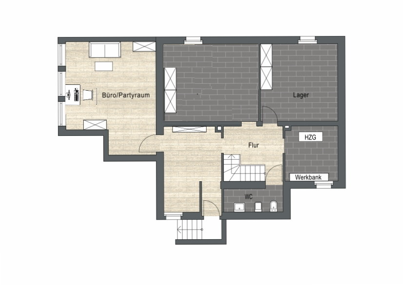 Grundriss Keller - Abweichungen vorbehalten - Einfamilienhaus Vechta