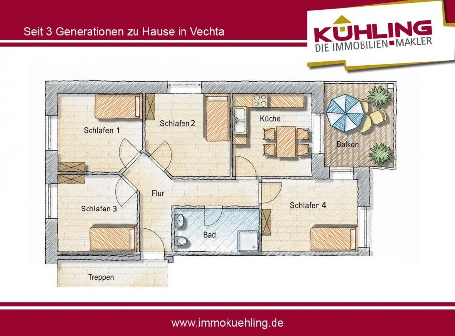 Grundriss Etagenwohnung Vechta
