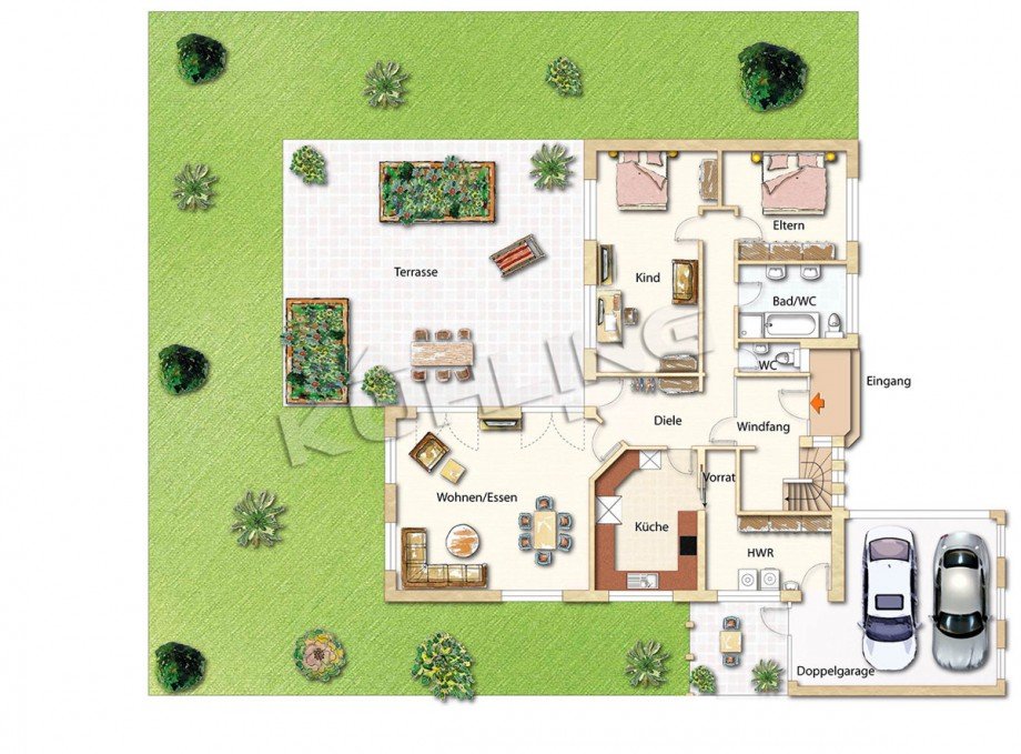 Grundriss EG - Abweichungen vorbehalten - Einfamilienhaus M�hlen