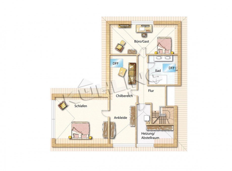 Grundriss OG - Abweichungen vorbehalten - Einfamilienhaus M�hlen