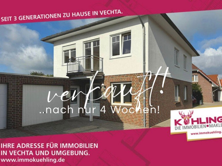 Verkauft! Dinklage Zweifamilienhaus Bezugsfreies Zweifamilienhaus - Vielseitig nutzbar inkl. Einbauk�chen!