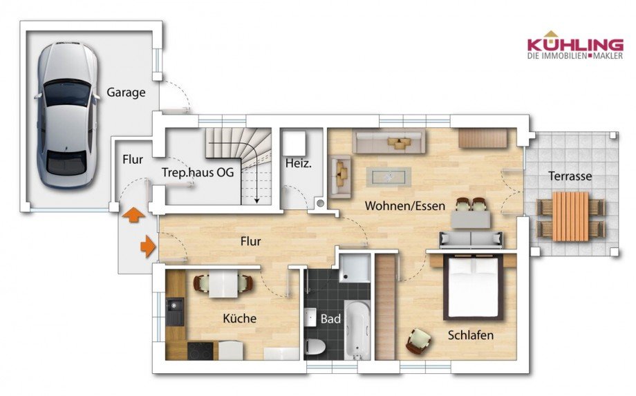Grundriss EG - Abweichungen vorbehalten - Zweifamilienhaus Dinklage
