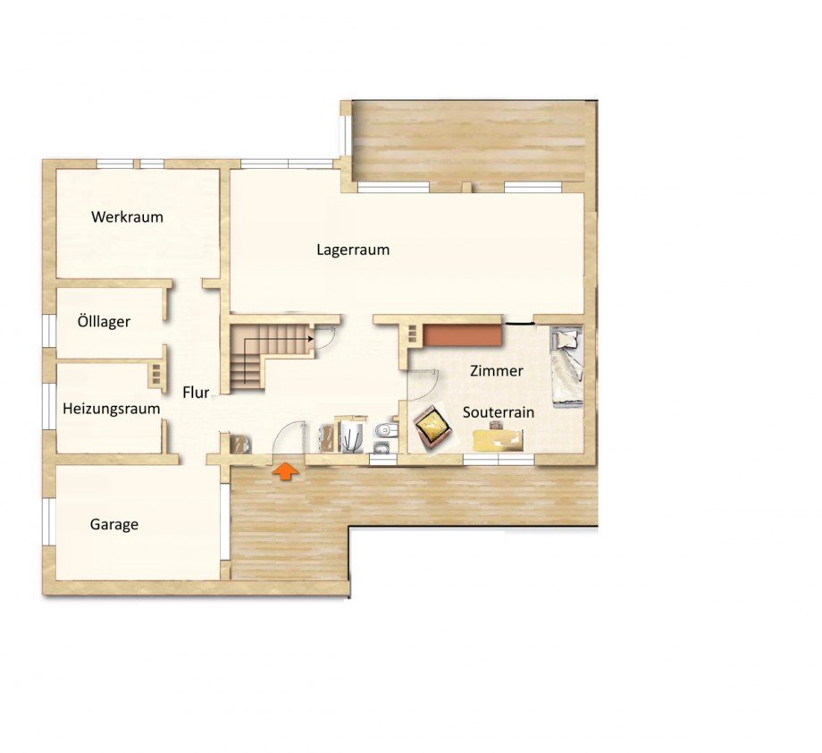 Grundriss Souterrain - Abweichungen vorbehalten - Einfamilienhaus Vechta