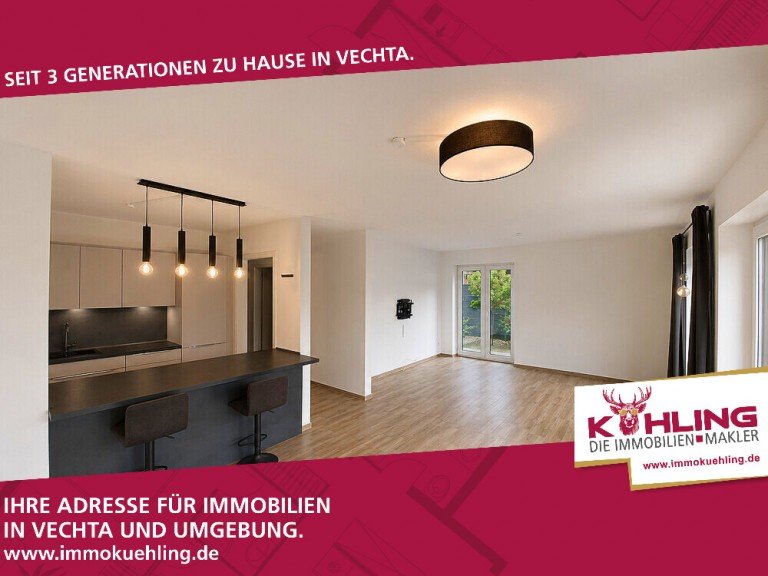 Lichtdurchflutetes Wohn- / Esszimmer Vechta Etagenwohnung Stilvolle 4-Zimmer-Erdgeschosswohnung mit Terrasse - modern & innenstadtnah