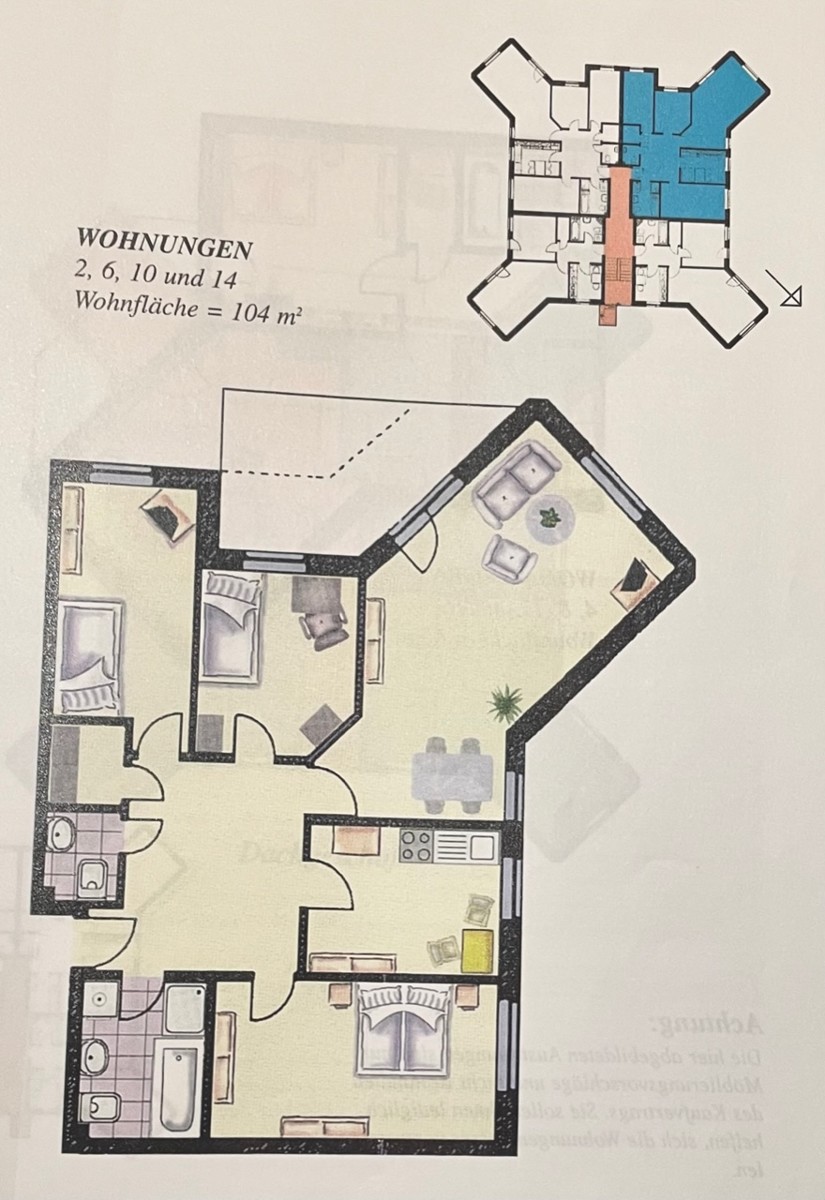 Grundriss Etagenwohnung Bergen auf R�gen