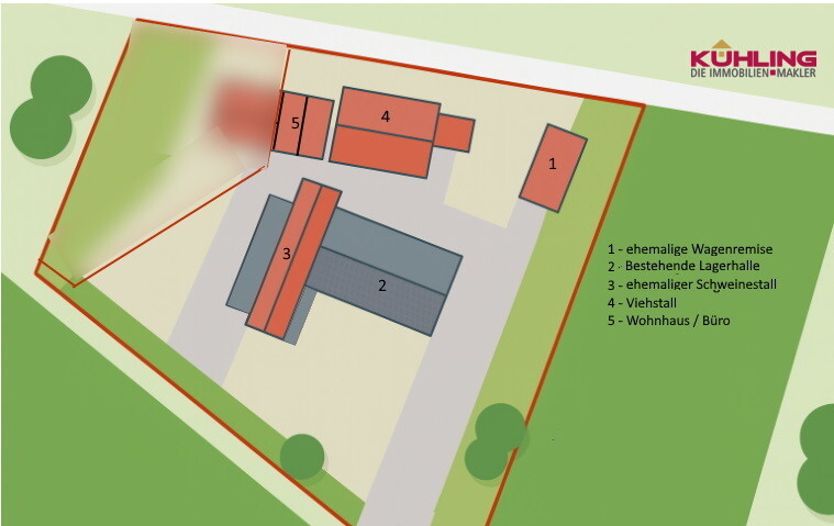 Lageplan Doppelhaush�lfte B�hren