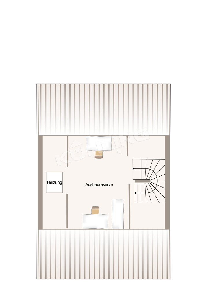 Grundriss Spitzboden - Abweichungen vorbehalten - Reihenmittelhaus Vechta