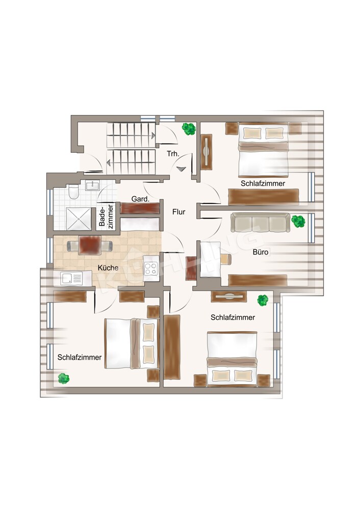 Grundriss OG - Abweichungen vorbehalten - Doppelhaush�lfte Vechta