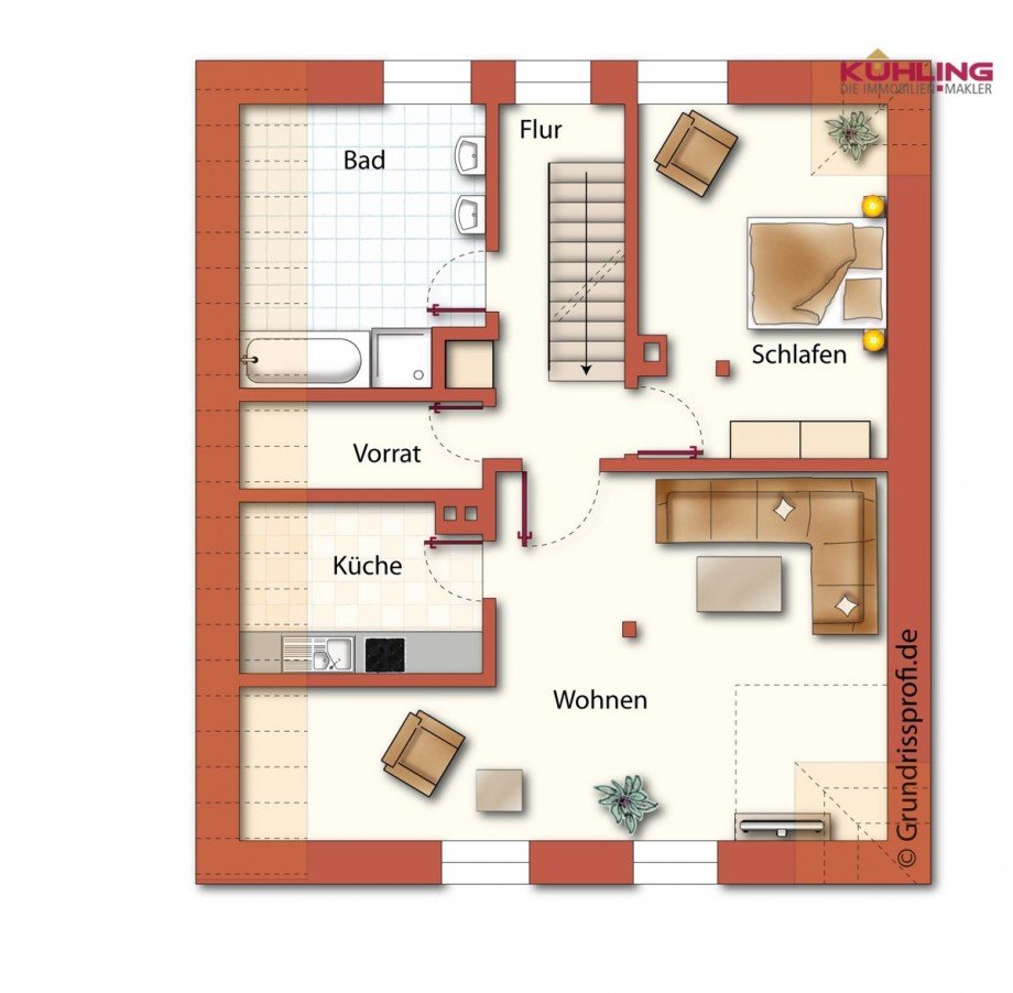 Grundriss OG - Abweichungen vorbehalten - Doppelhaush�lfte B�hren